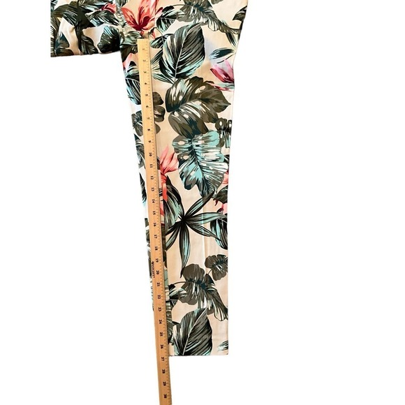 New York & Company Ankle Pant Women's Size 8 Multicolor Floral Pull-On High Rise - Picture 4 of 5